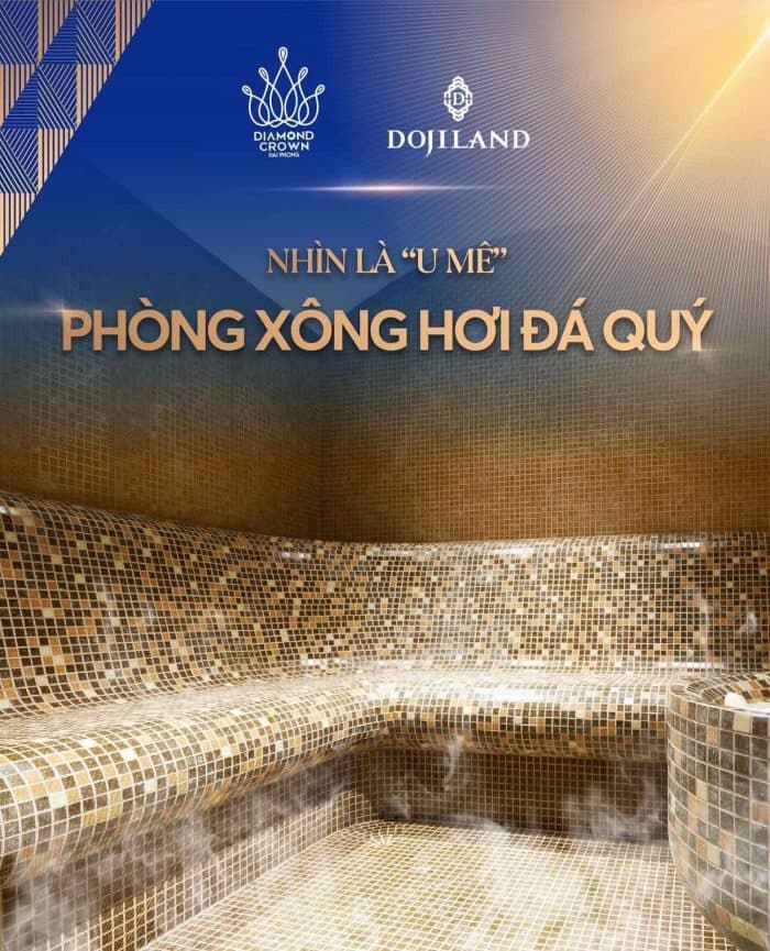 phòng xông hơi diamond crown hai phòng