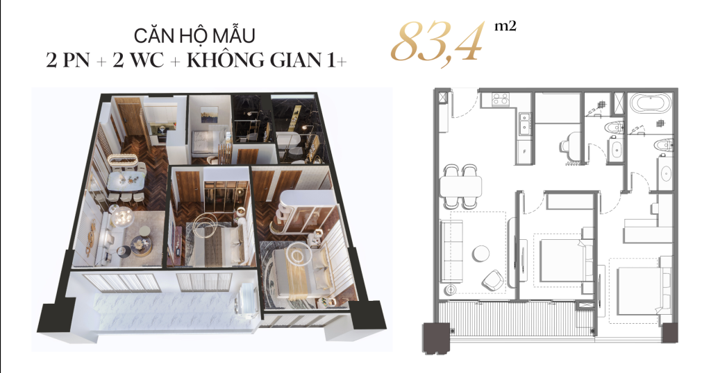 2pn-2wc 84m2 Gold Crown Hai Phong