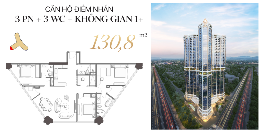 3pn-3wc-131m2 Gold Crown Hai Phong